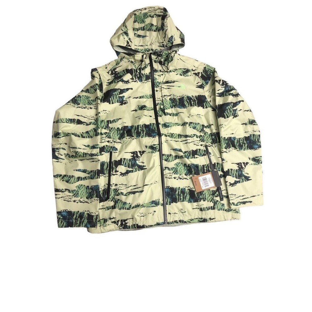 The North Face Alta Vista Jacket Waterproof Dryvent Mens Lemon Cream Camo Large
